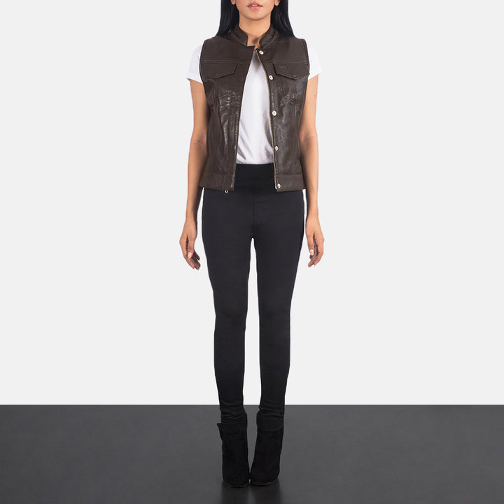 Rayne Moto Black Leather Vests - Image 6