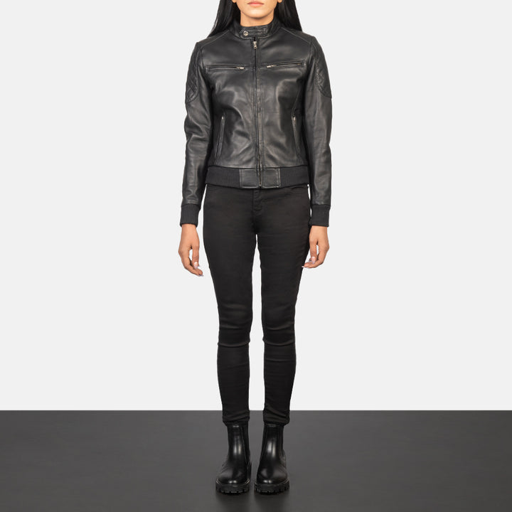 Zenna Black Suede Bomber Jackets - Image 2