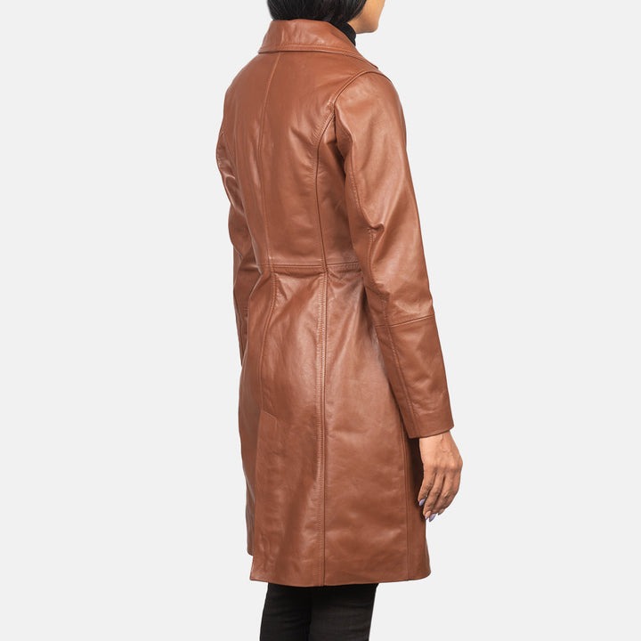 Alexis Brown Single Breasted Leather Coats - Image 2