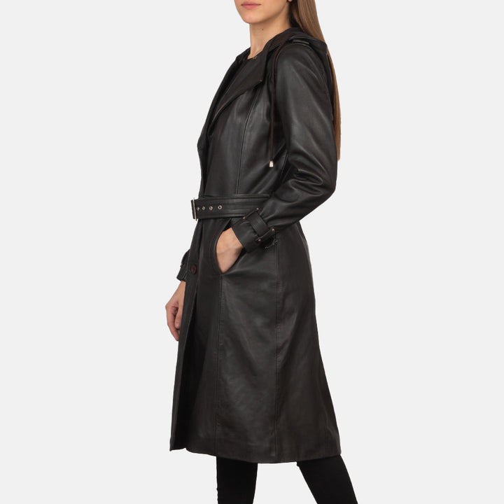 Fixon Hooded Brown Trench Coats - Image 5