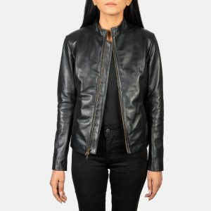 Rumella Black Suede Biker Jacket