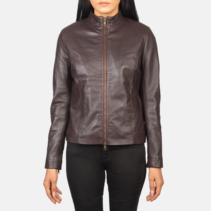 Rumella Mocha Suede Biker Jacket - Image 3