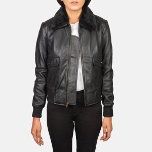 Stella G-1 Black Leather Bomber Jackets