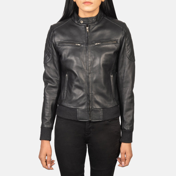 Zenna Black Suede Bomber Jackets - Image 3