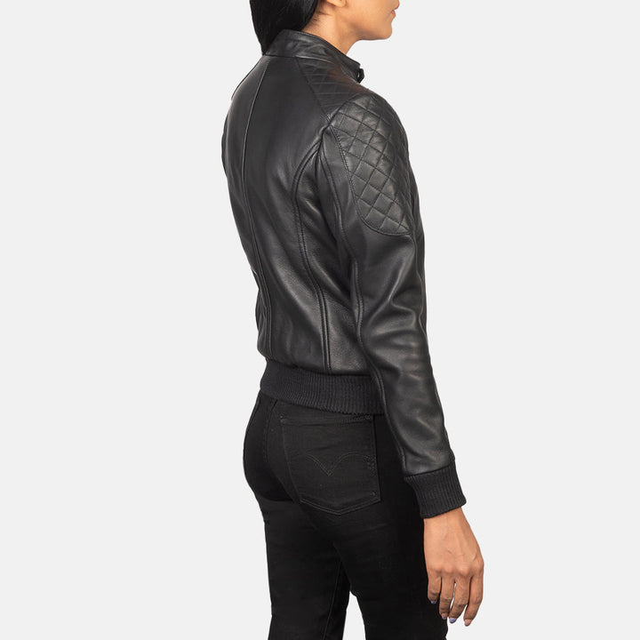 Zenna Black Suede Bomber Jackets - Image 5