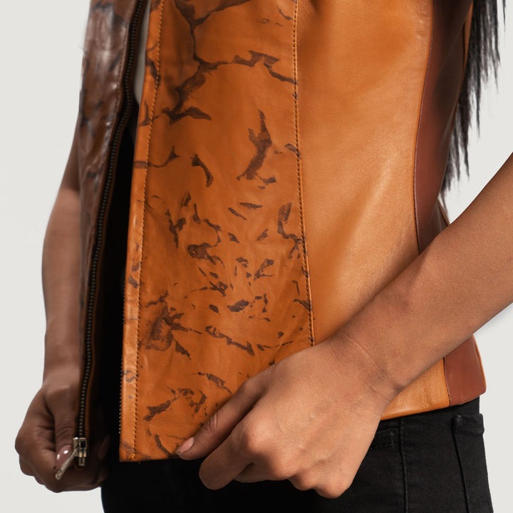 Westina Tan Dye Leather Vests - Image 6