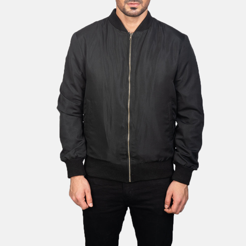 Zack Black Bomber Jacket - Image 3