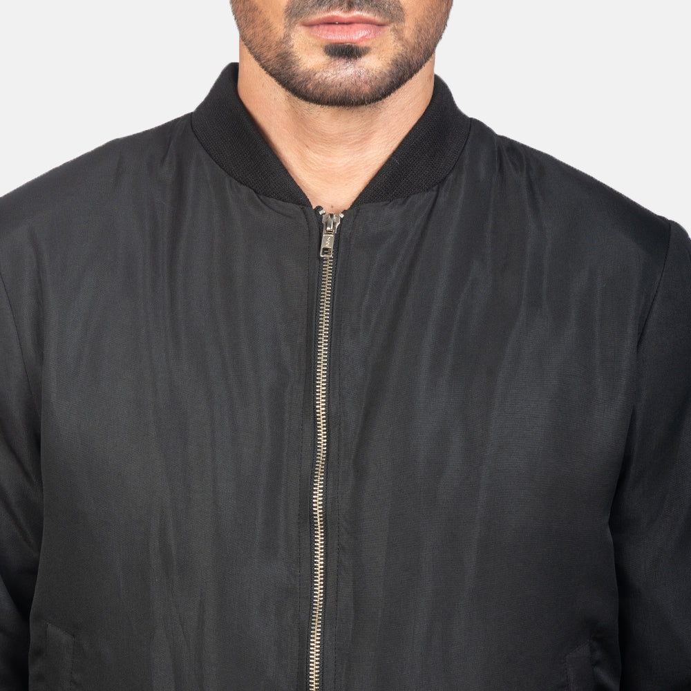 Zack Black Bomber Jacket - Image 6